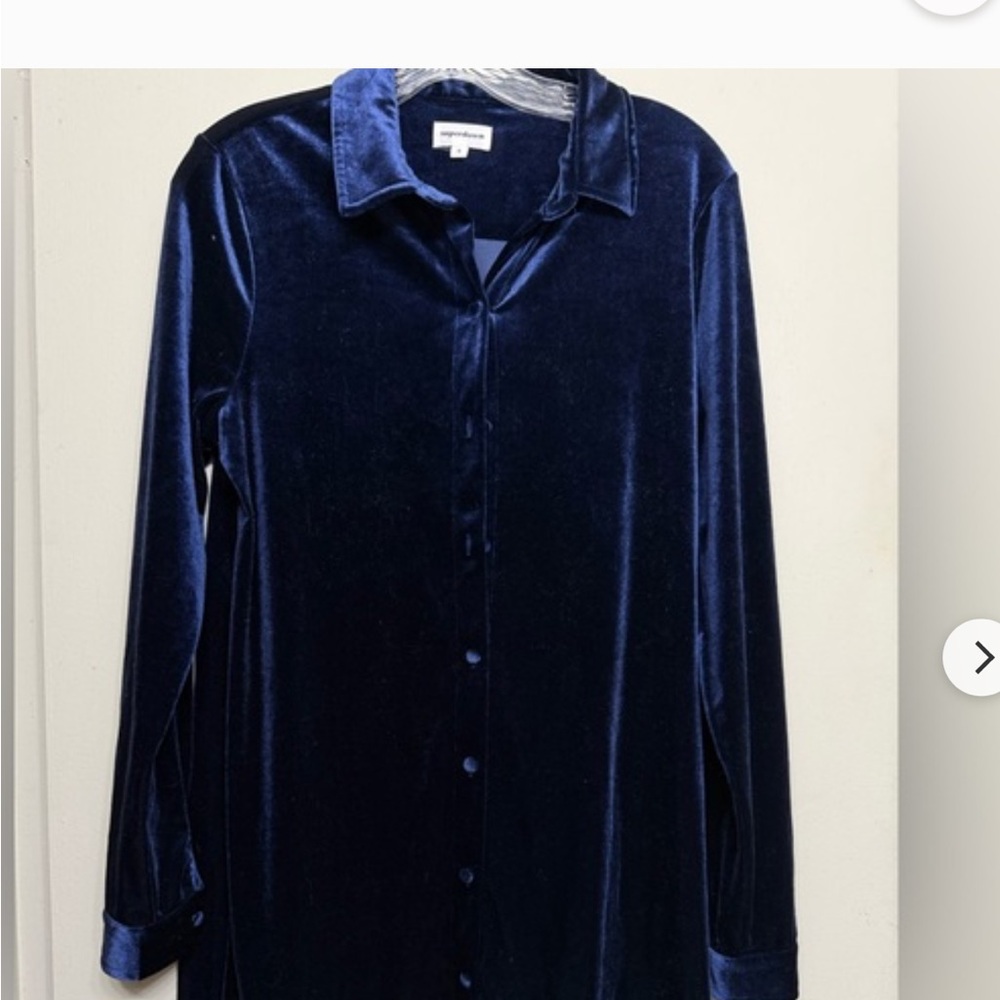 superdown navy Velvet Dress XS